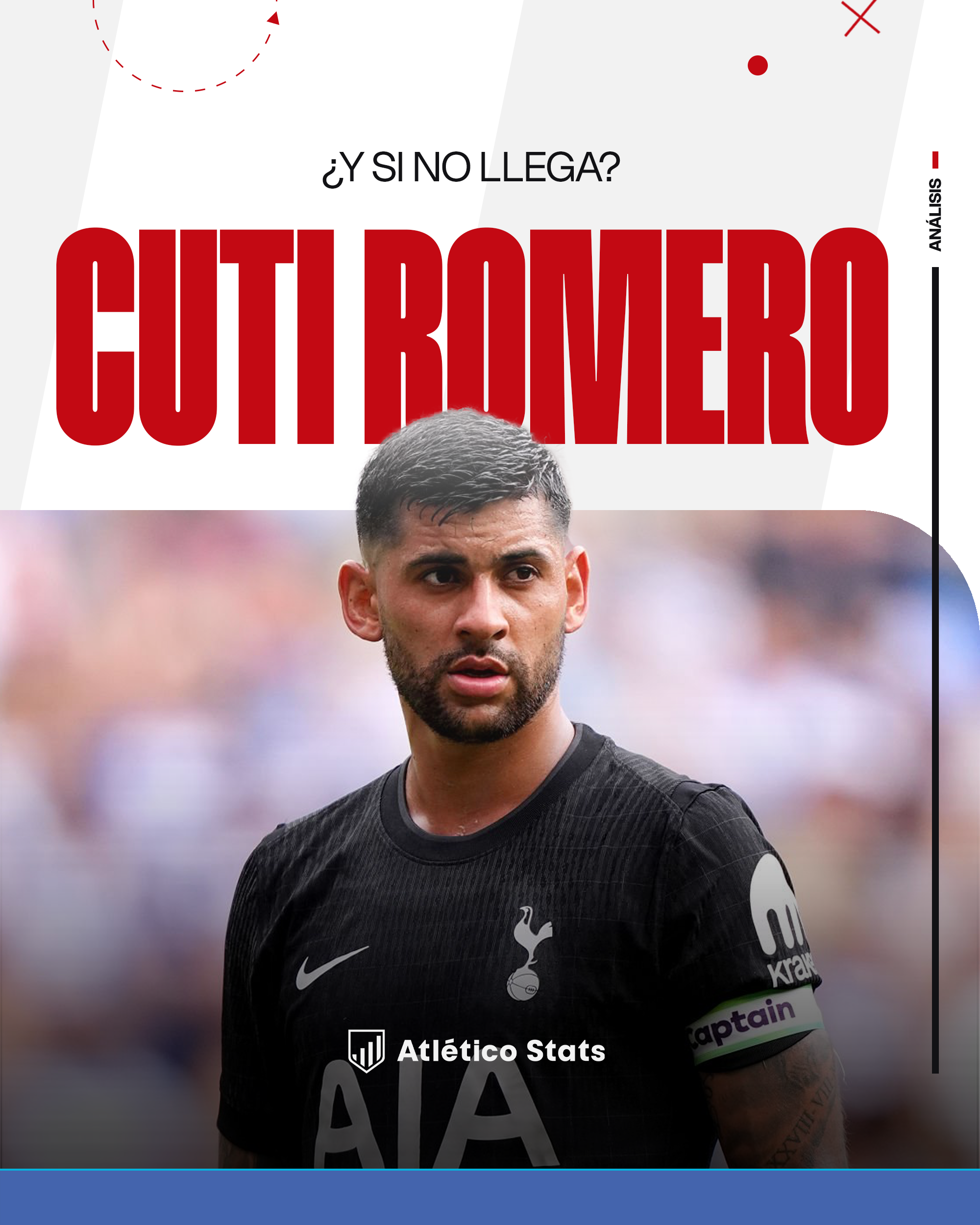 Cristian Romero, central del Tottenham relacionado con el Atlético de Madrid.