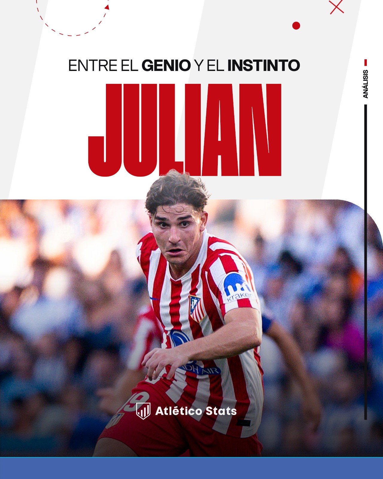 La posición de Julián Alvarez en el Atleti 25-26.