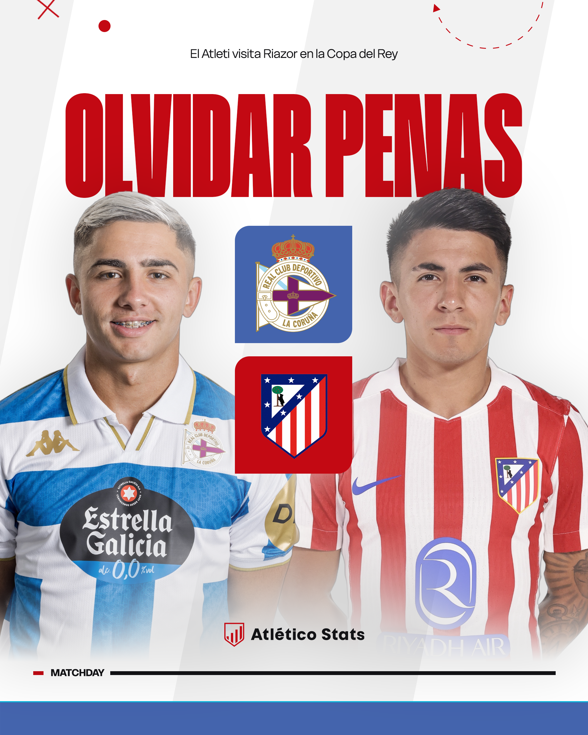 Dépor – Atlético: una Copa para olvidar las penas