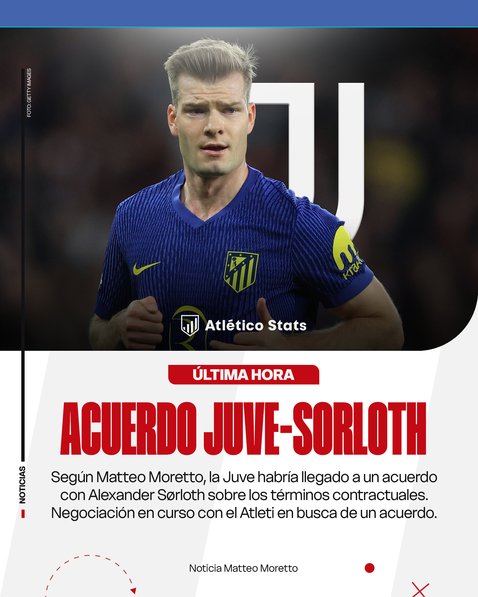 Alexander Sorloth acuerda su salida a la Juventus. Descubre cómo negocia el Atlético de Madrid y las mejores opciones de mercado para sustituir al noruego.