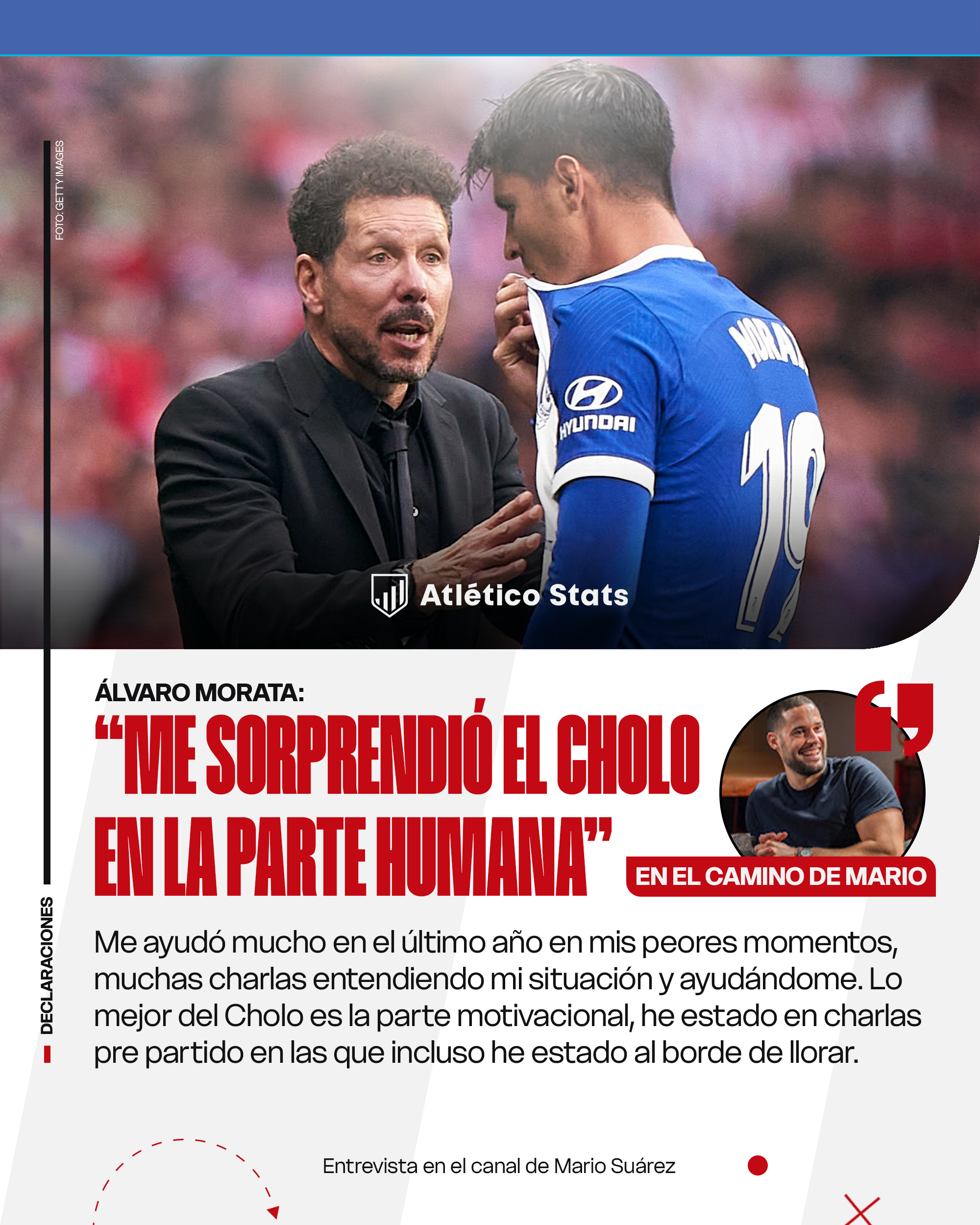 Álvaro Morata: "Cambiaría todo lo que tengo por haber ganado un título con el Atleti"