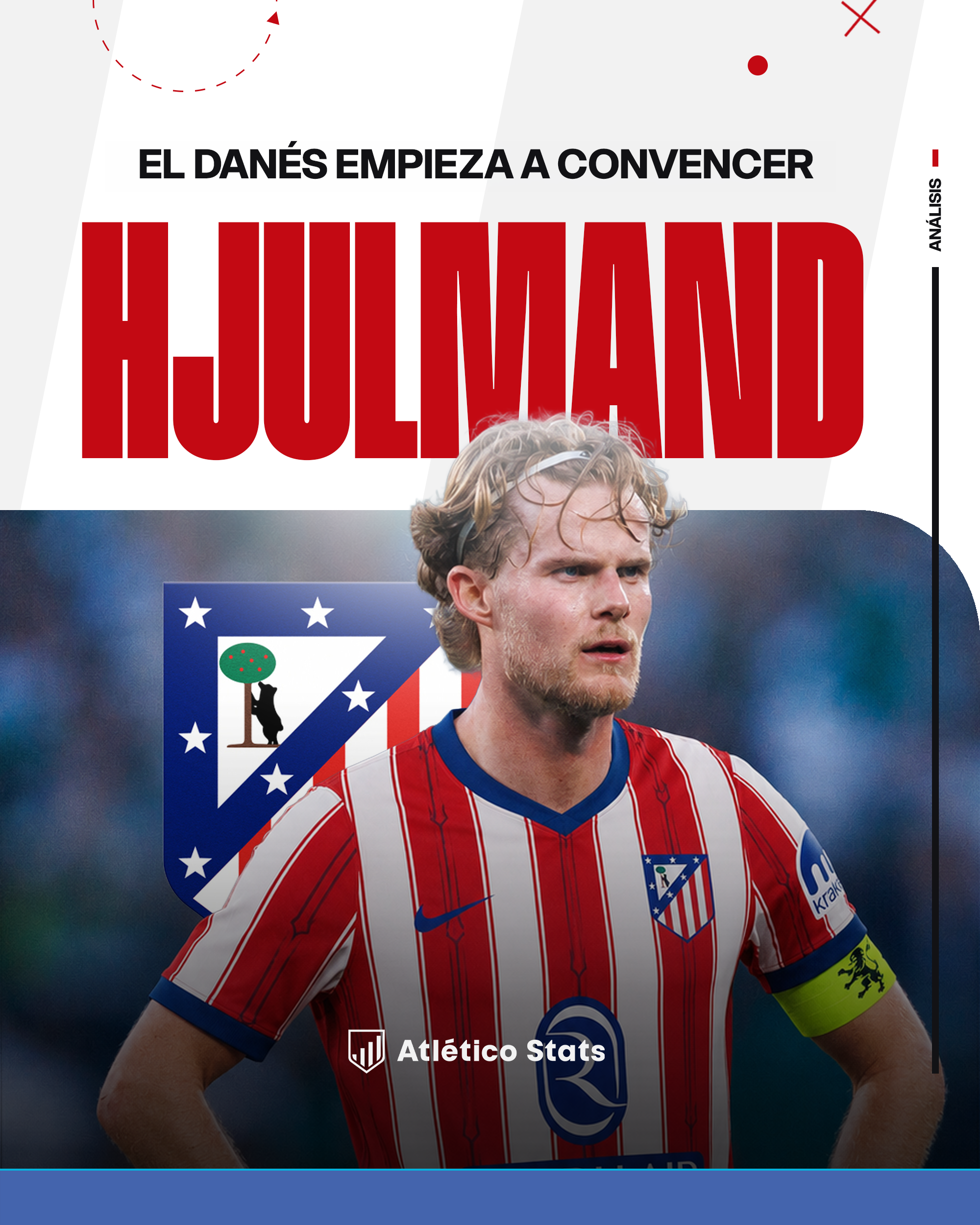 Morten Hjulmand convence ante el Manchester City y deja grandes sensaciones en sus primeros partidos con el Atlético de Madrid. El danés destacó por su precisió