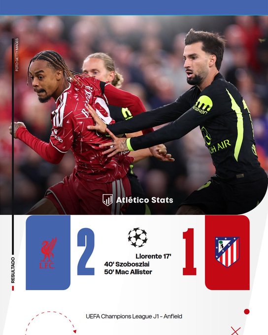 EL ANÁLISIS | Liverpool 2-1 Atleti: perder sin perder el rumbo