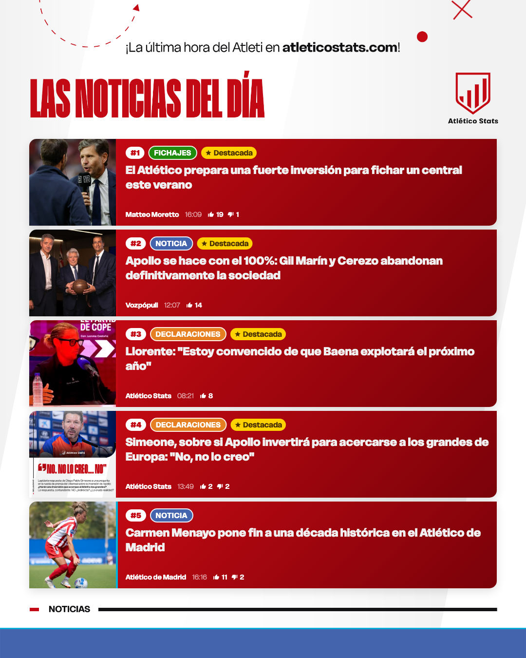 Noticias de los últimos días · mayo de 2026