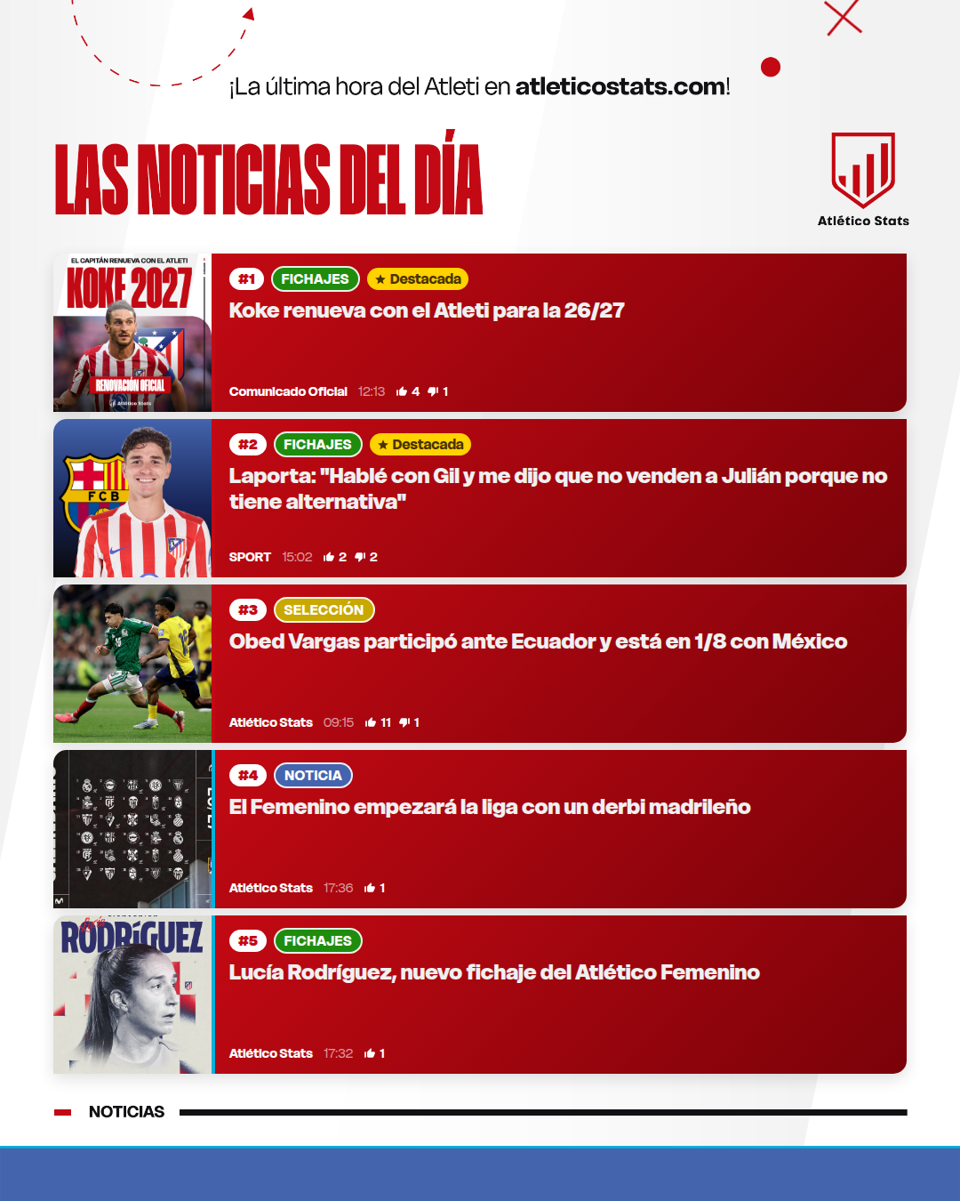 Noticias del día · 1 de julio de 2026