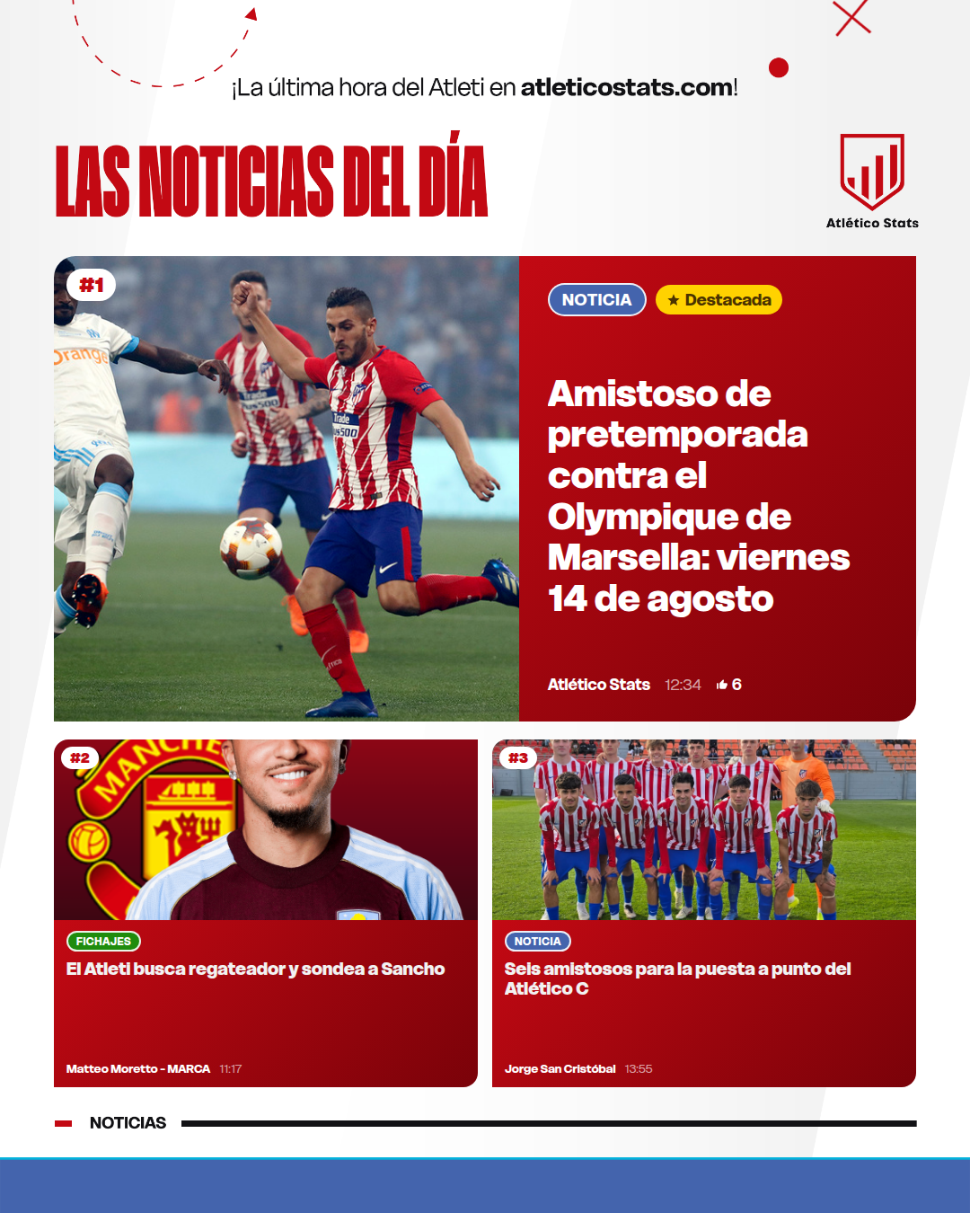 Amistoso de pretemporada contra el Olympique de Marsella: viernes 14 de agosto - Las noticias del día del Atleti
