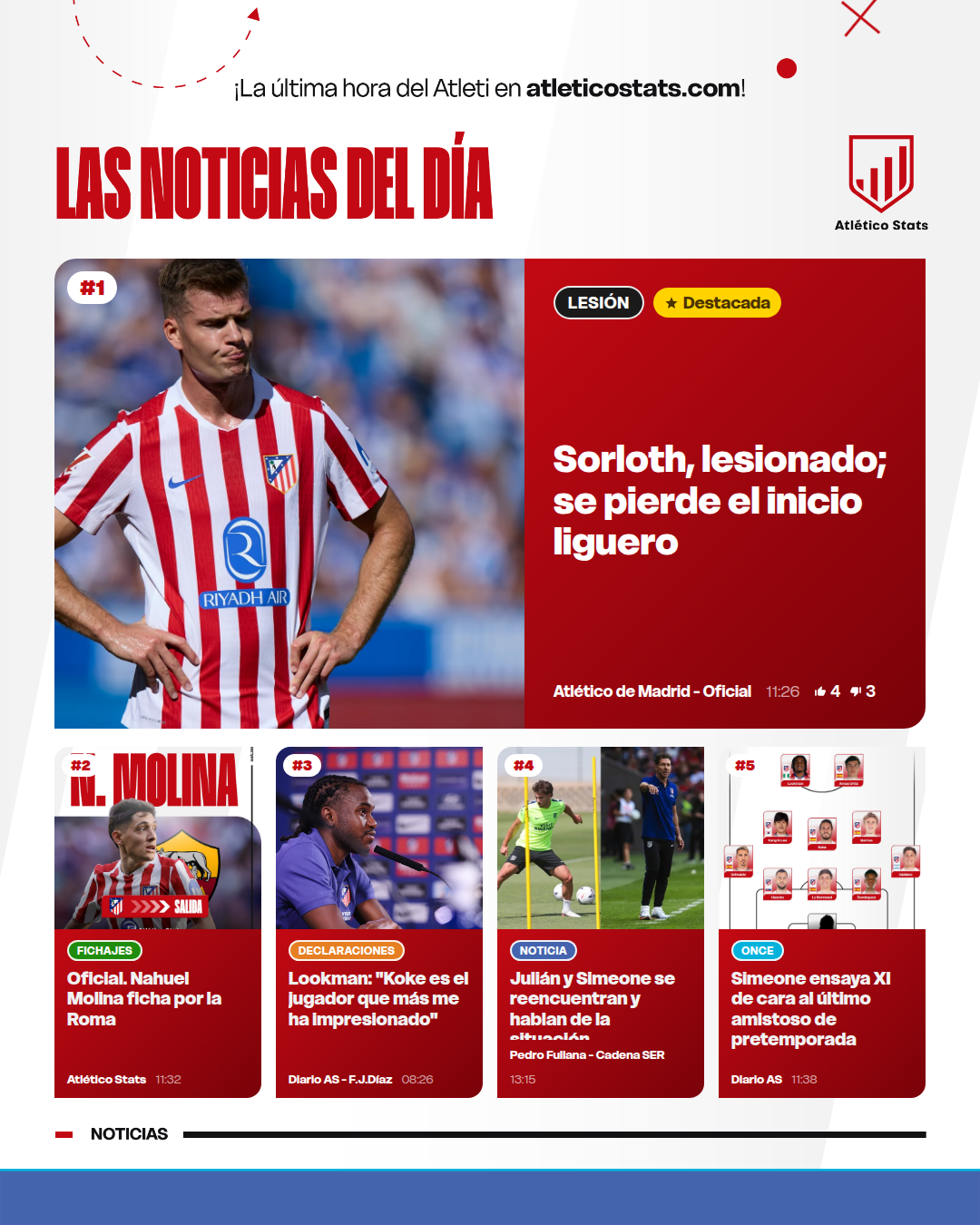 Sorloth, lesionado; se pierde el inicio liguero - Las noticias del día del Atleti