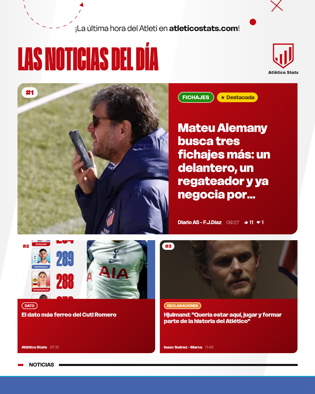 Mateu Alemany busca tres fichajes más: un delantero, un regateador y ya negocia por Salinas - Las noticias del día del Atleti