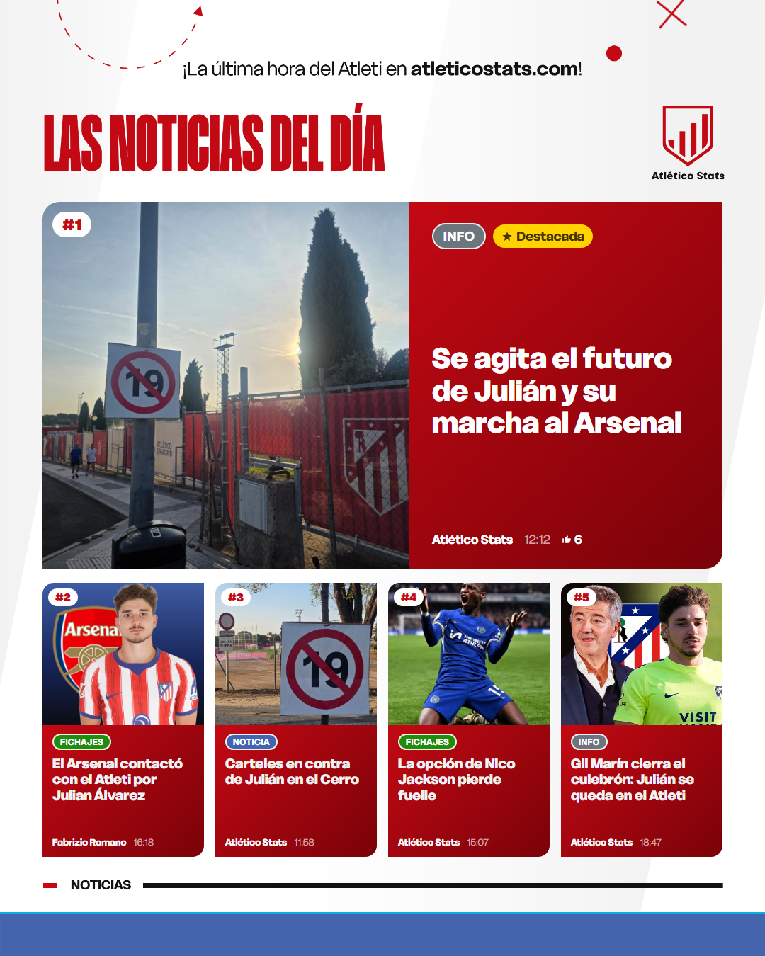Se agita el futuro de Julián y su marcha al Arsenal - Las noticias del día del Atleti