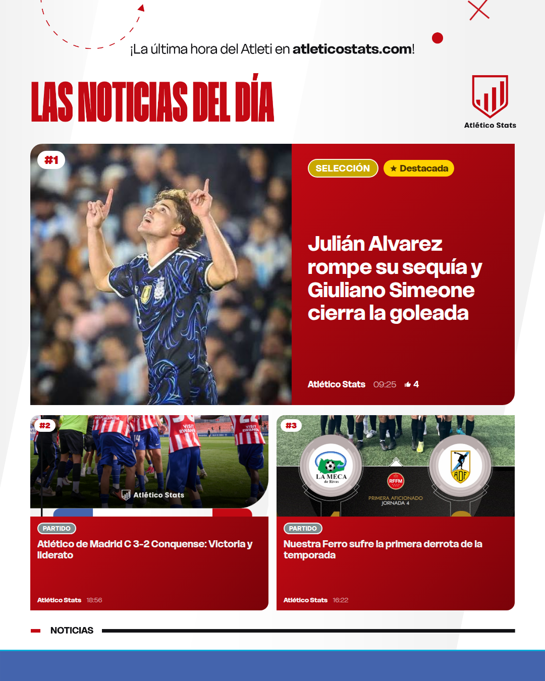 Julián Alvarez rompe su sequía y Giuliano Simeone cierra la goleada - Las noticias del día del Atleti