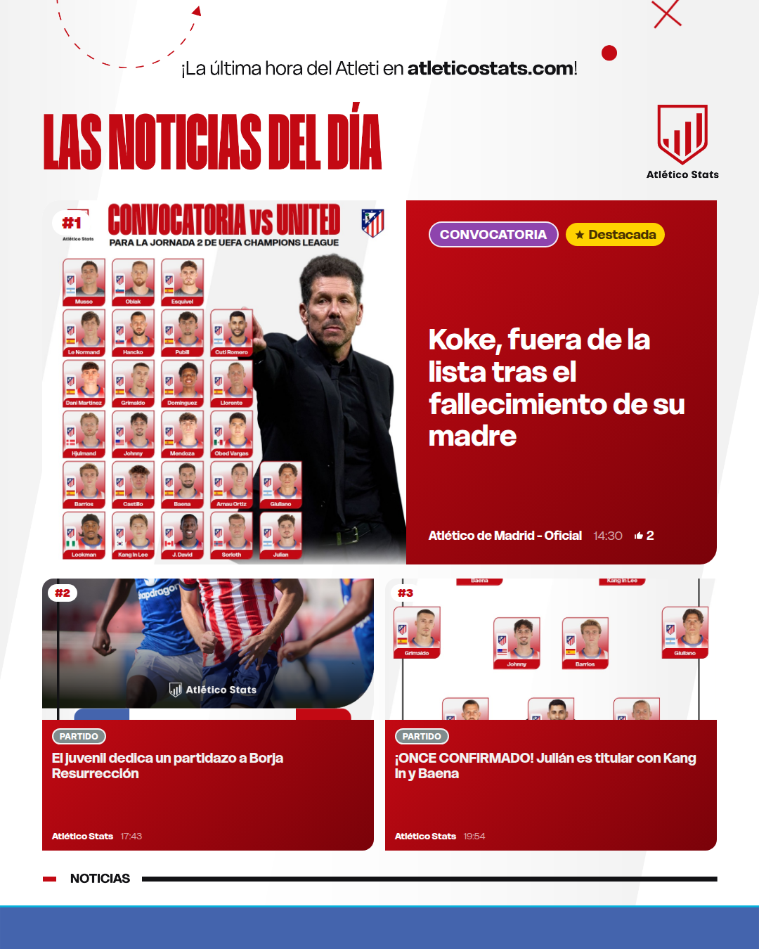 Koke, fuera de la lista tras el fallecimiento de su madre - Las noticias del día del Atleti