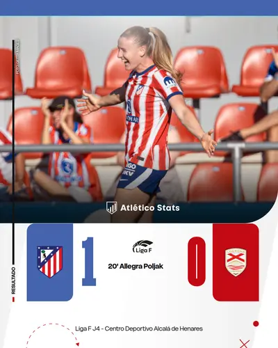 El Atlético Femenino vence al Logroño United (1-0) con gol de Allegra tras una gran asistencia de Fiamma y el esperado regreso de Jenni Hermoso.
